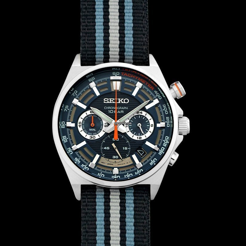 Buy Seiko Conceptual Series Sports Chronograph Quartz Blue Dial Men's Watch  - SSB409P1 | Time Watch Specialists