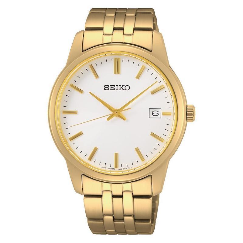 Buy SEIKO Gold Stainless Steel Men's Dress Watch - SUR404P1 | Time Watch  Specialists