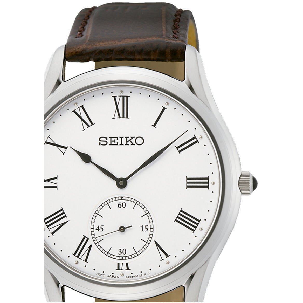 Seiko Quartz White Dial Leather Strap Men's Watch | SRK049P1 – Time Watch  Specialists