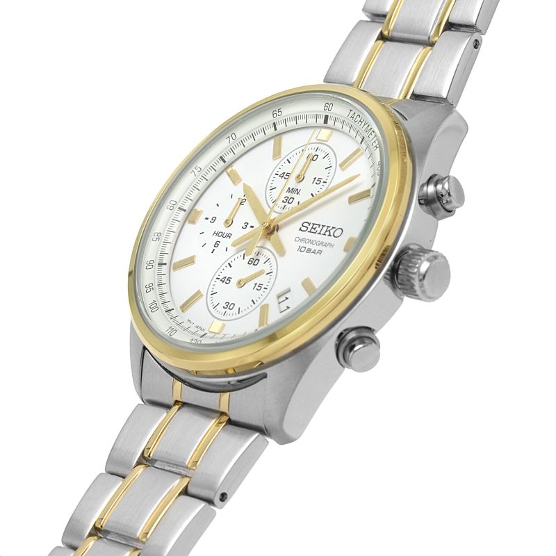 Buy SEIKO Two Tone Chronograph 100M Men's Watch - SSB380P1 | Time Watch  Specialists
