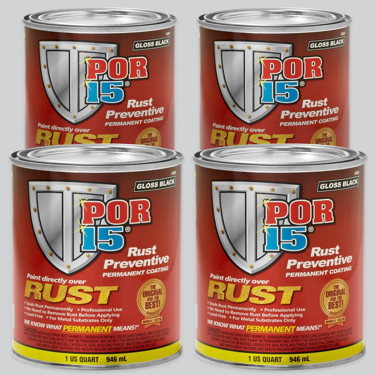 POR-15 Rust Preventive Paint 4oz 6 Pack (Black)