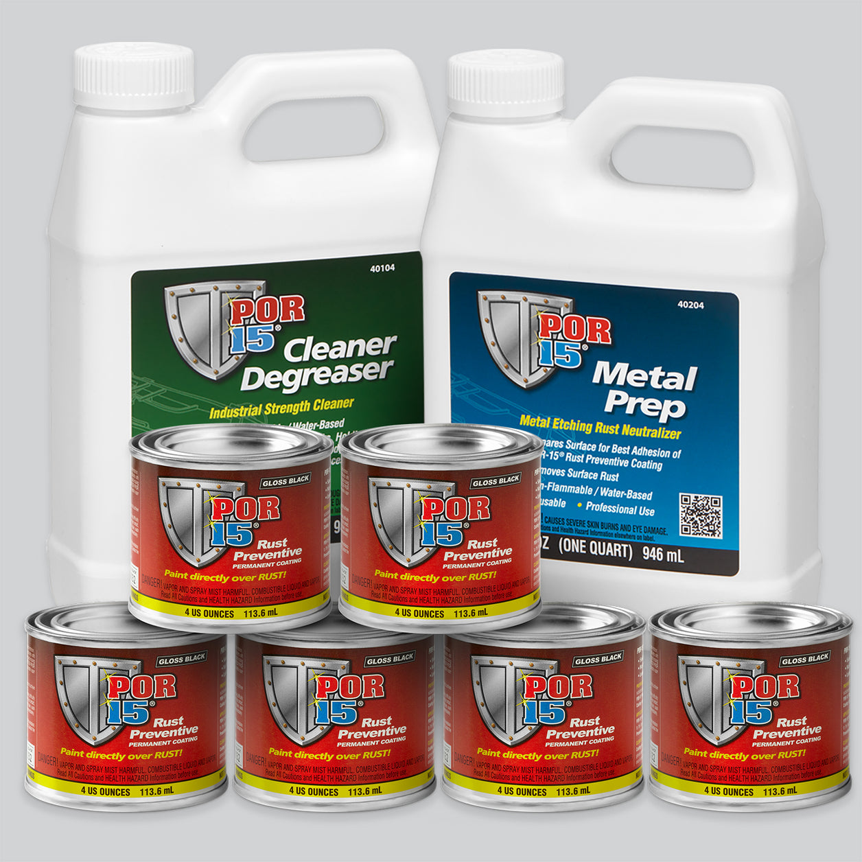 POR-15® 6-Pack Gloss Black Rust Preventive Paint - TP Tools