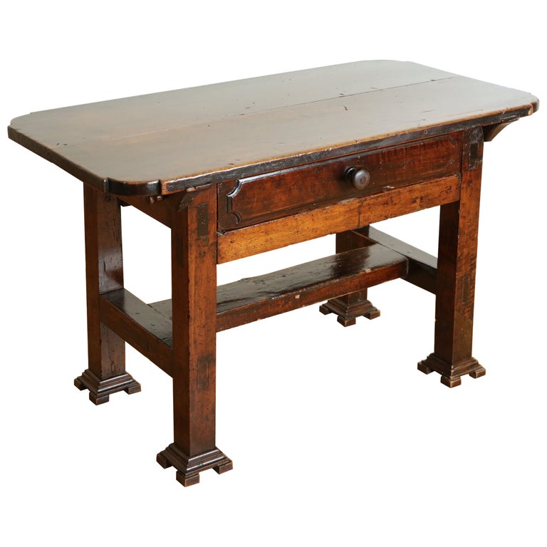 Solid Walnut 1-Drawer Table