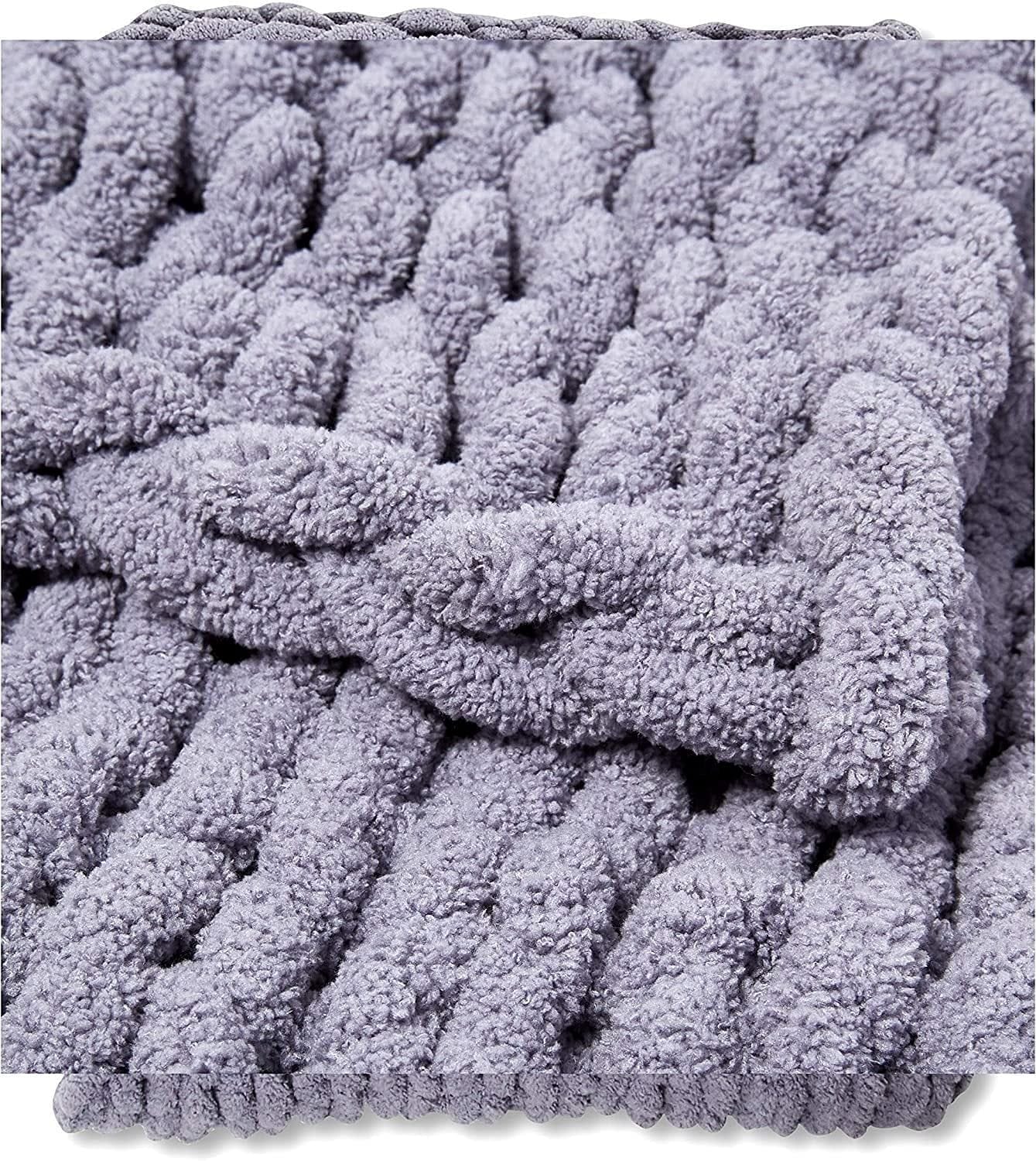 Large Chunky Knitted Thick Blanket Yarn Woolen Throw Sofa Blanket SP - Homeaholic Boutique