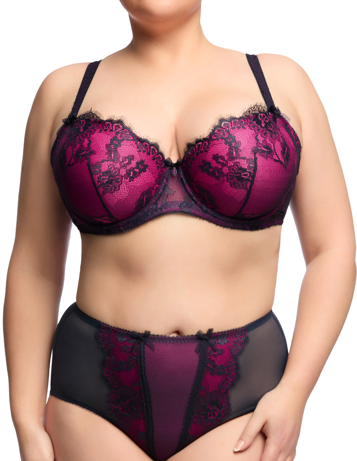 Savoir Faire Full Figure Underwire Bra - Navy - DitaVonTeeseLingerie USA product image