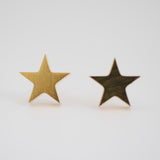 Gold simple stainless steel star earrings from have you met charlie a unique gift shop in adelaide south australia