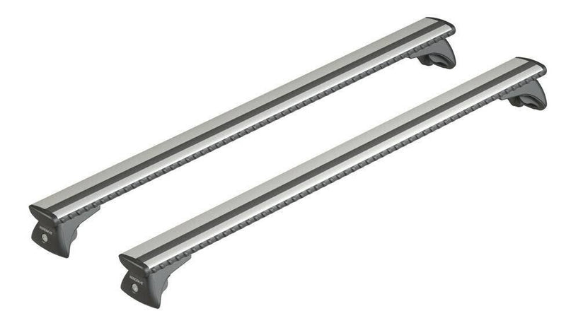 Nordrive Silenzio silver aluminium wing Roof Bars for Ford GALAXY MK III VAN 2019 Onwards (With Solid Integrated Roof Rails)
