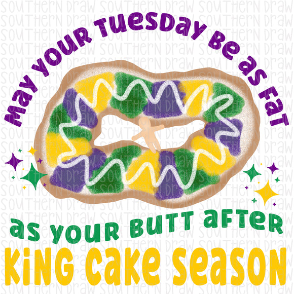 Fat Tuesday King Cake Southern Draw Digital Designs