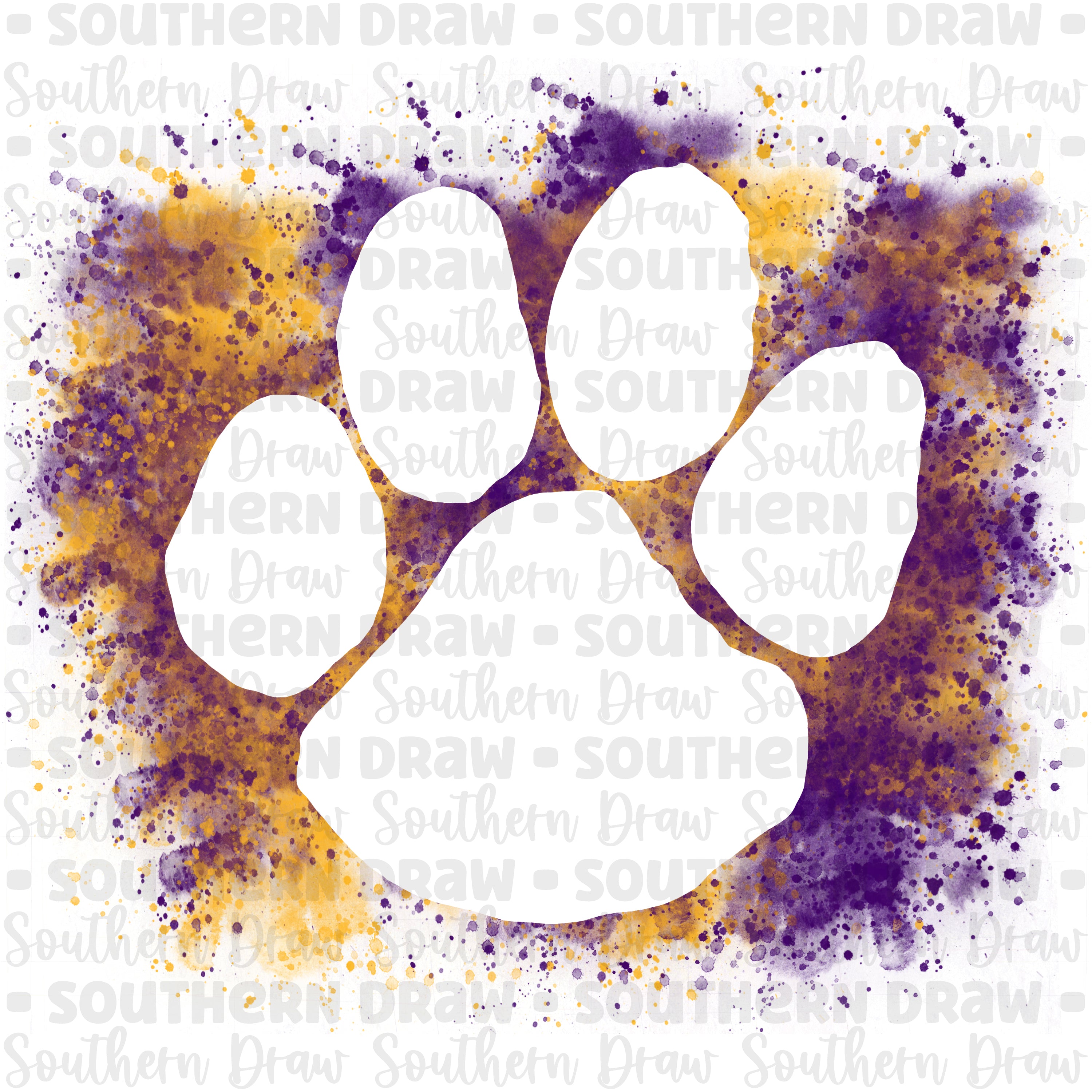 purple cougar paw prints