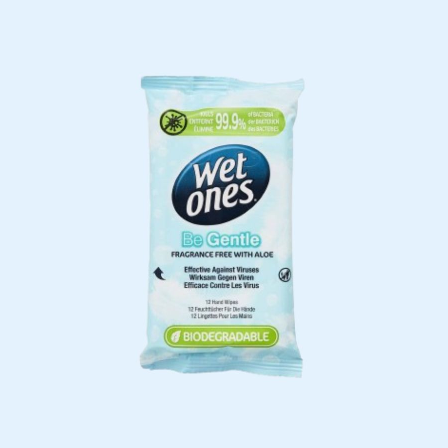 Wet Ones Be Gentle Biodegradable Wipes 12’s (Pack of 12 x 12's)