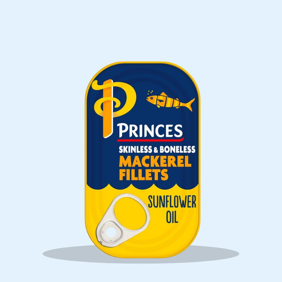 Princes Mackerel Fillets Sunflower Oil 125g (Pack of 10 x 125g)