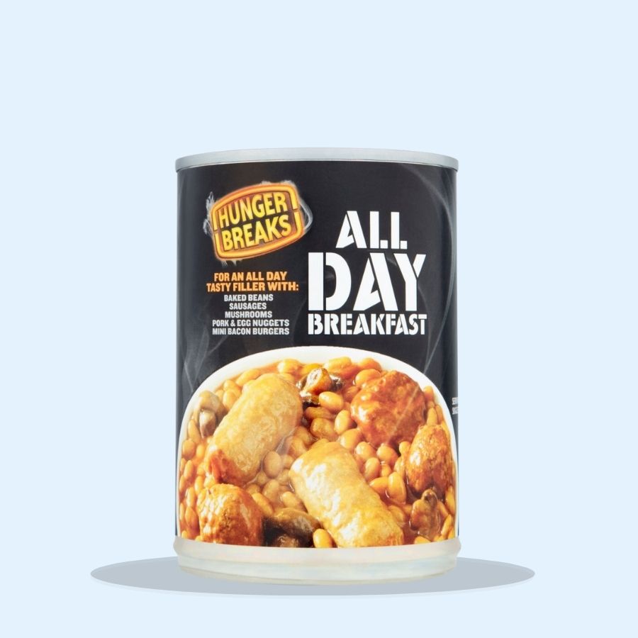 Hunger Breaks All Day Breakfast (Pack of 6 x 395g)