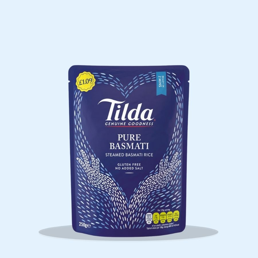 Tilda Pure Basmati Steamed Basmati Rice (Pack of 6 x 250g)