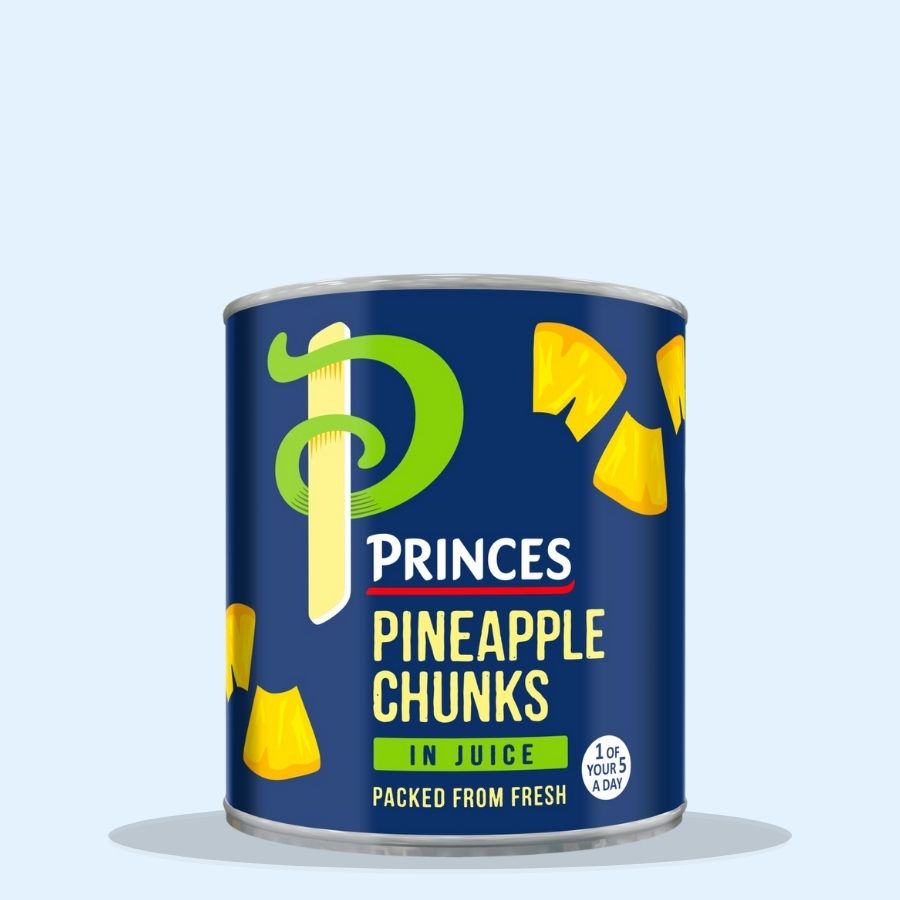 Princes Pineapple Chunks in Juice 432g (Pack of 6 x 432g)