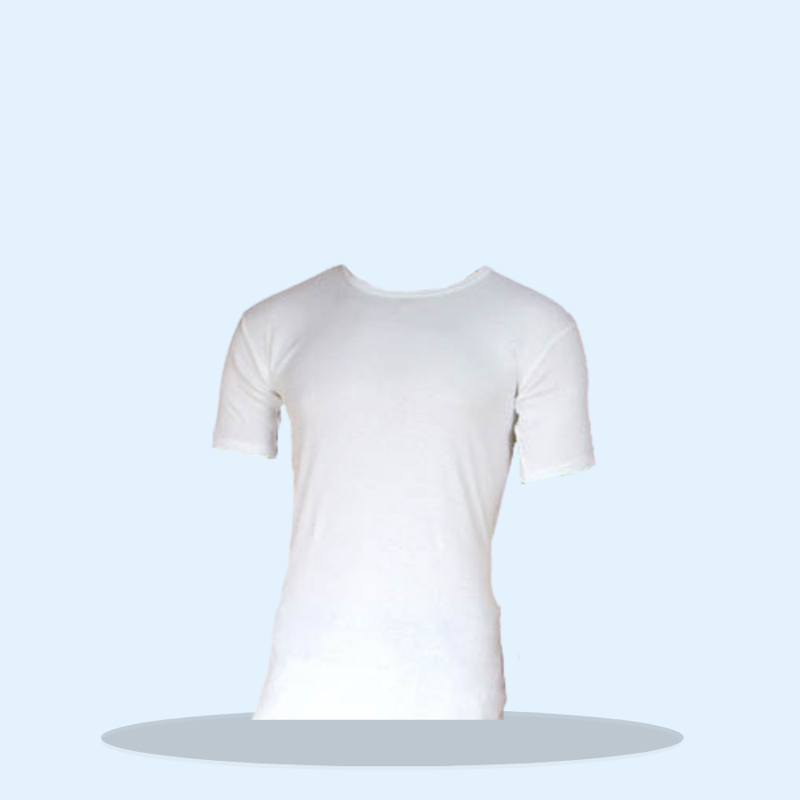 Mens Thermal Underwear T-Shirt White (Pack of 6 x 1)