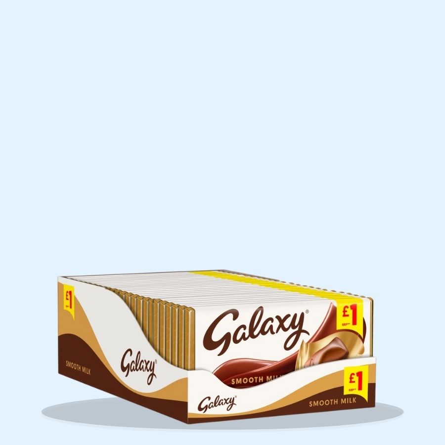 Galaxy Smooth Milk Chocolate Bar 110g (Pack of 24 x 110g)