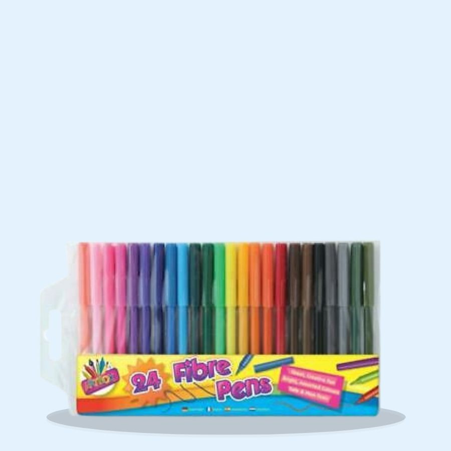 ArtBox Fine Tip Fibre Colouring Pen (Pack of 4 x 24s)