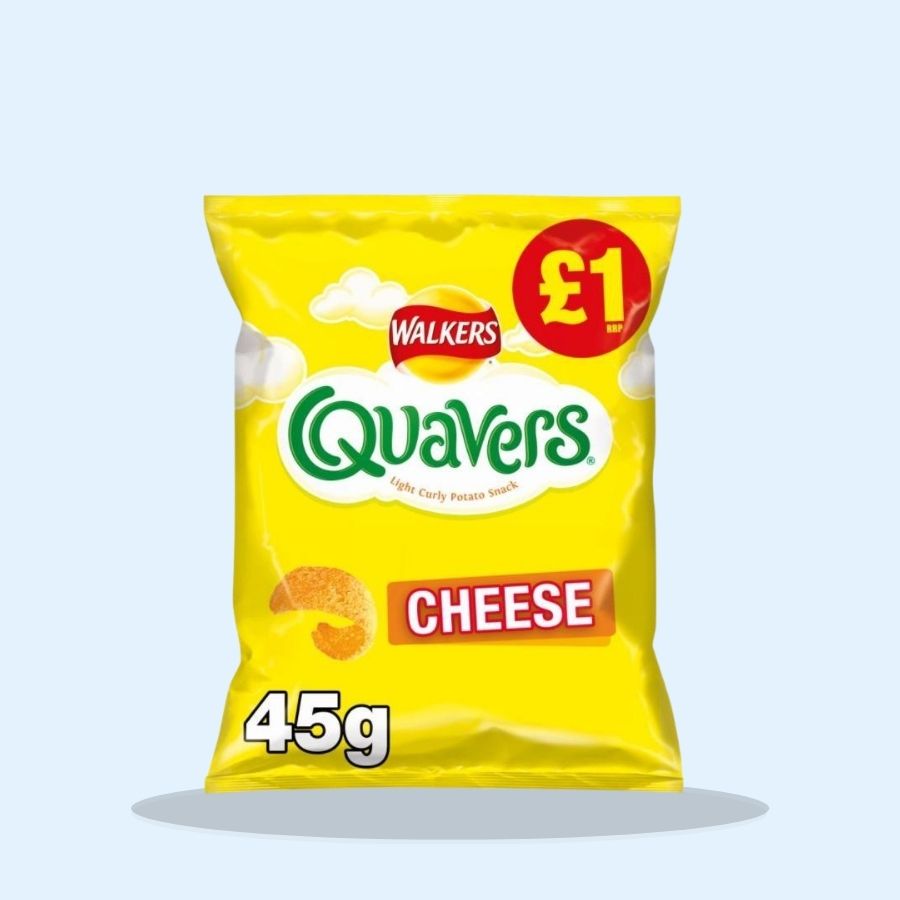 Walkers Quavers Cheese Snacks £1 PMP (Pack of 15 x 45g)