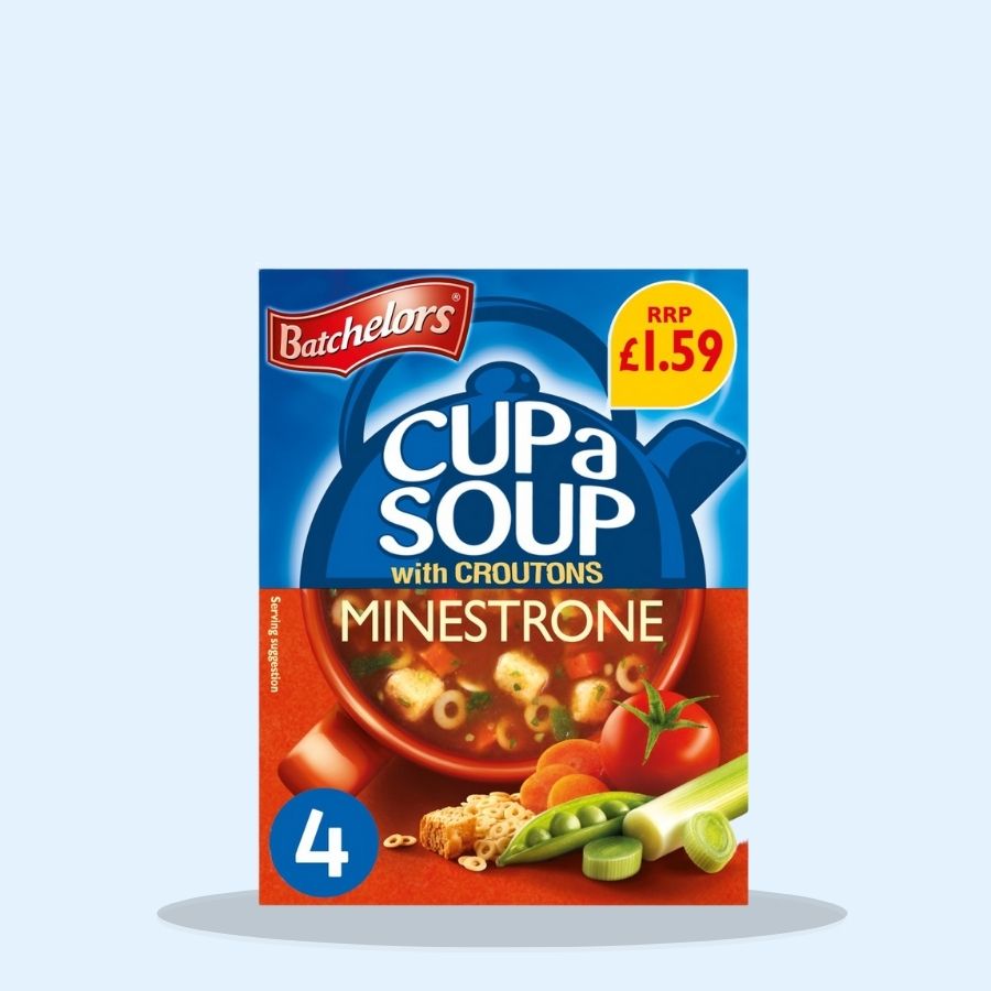 Batchelors Cup a Soup with Croutons Minestrone 4 Sachets (Pack of 9 x 94g)