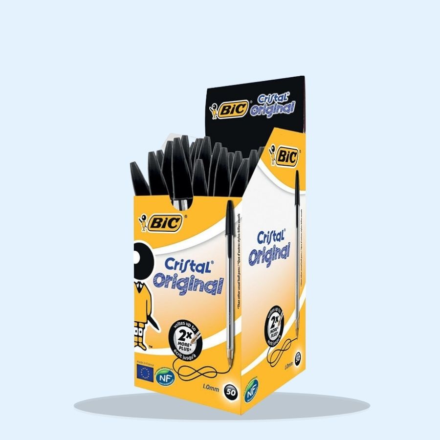 Bic Ballpoint Pens Medium Black 50s (Pack of 1 x 50s)