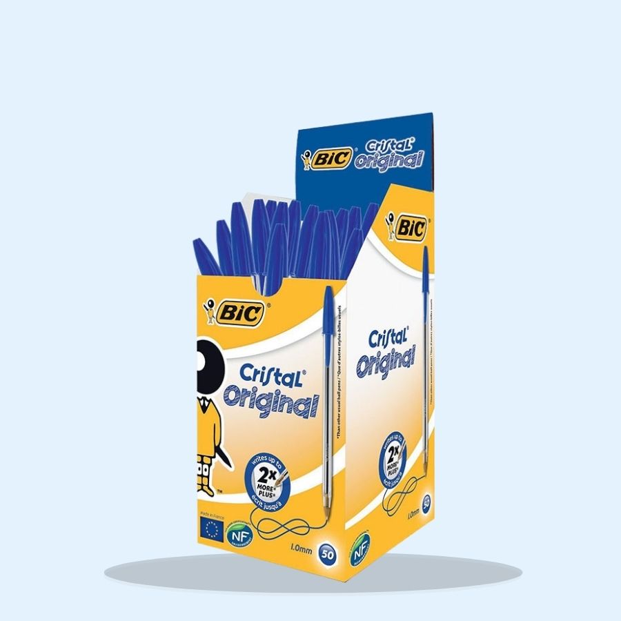 Bic Ballpoint Pens Medium Blue 50s (Pack of 1 x 50s)