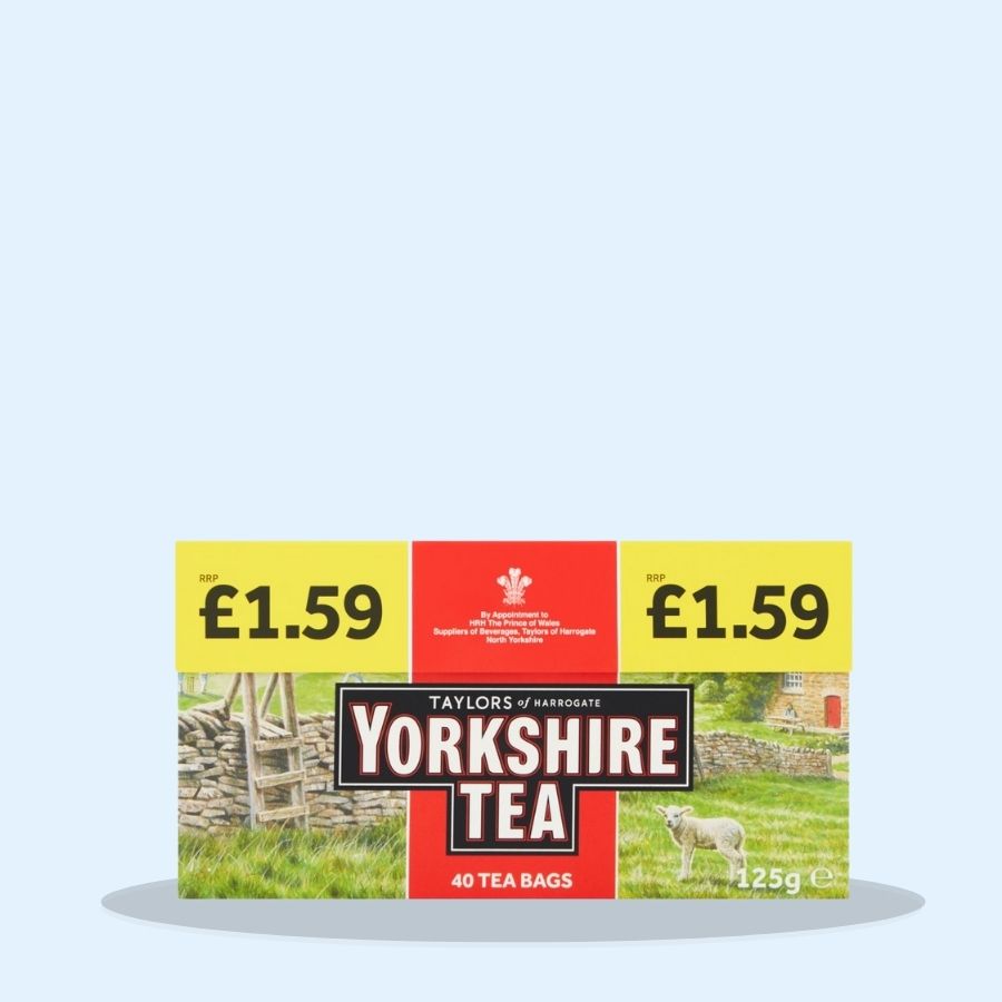 Taylors of Harrogate Yorkshire Tea 40 Tea Bags 125g (Pack of 5 x 40's)