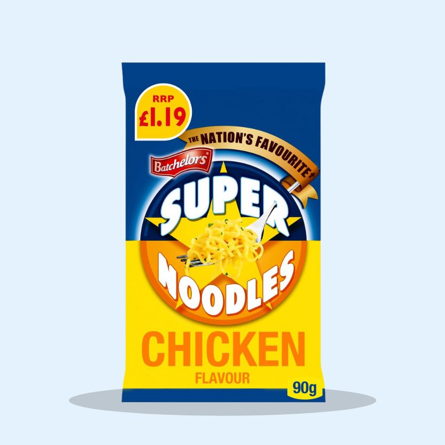 Batchelors Super Noodles Chicken Flavour 90g (Pack of 8 x 90g)