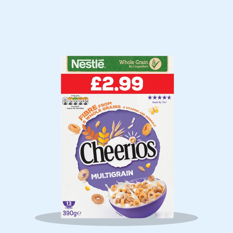 Cheerios Multigrain 390g (Pack of 6 x 390g)