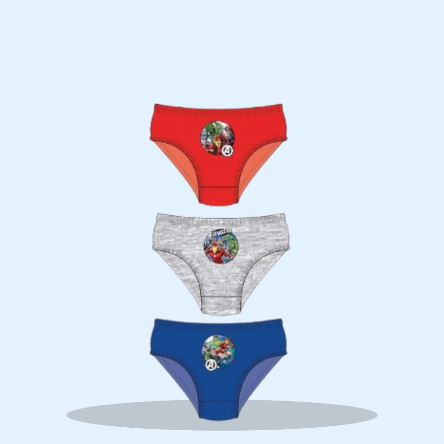 Boys Avengers 3 Pack Briefs (Pack of 6 x 3's)