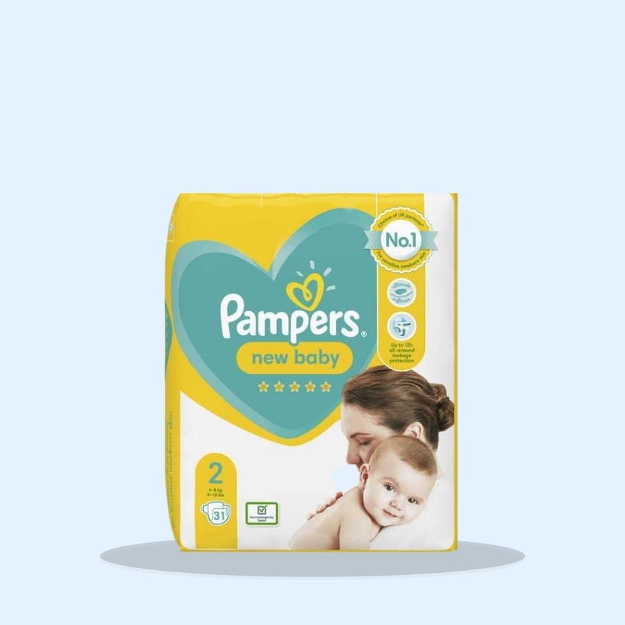 Pampers New Baby Size 2 31s (Pack of 4 x 31s)