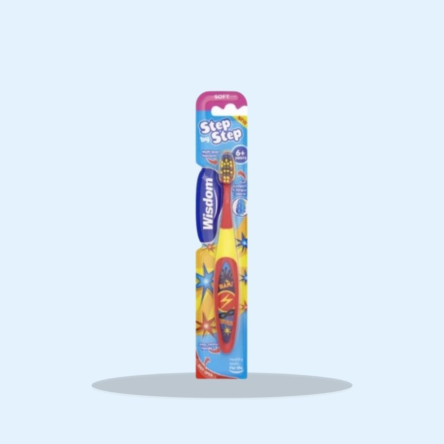 Wisdom Step-by-Step Kids Toothbrush 6+ Years (Pack of 12 x 1)