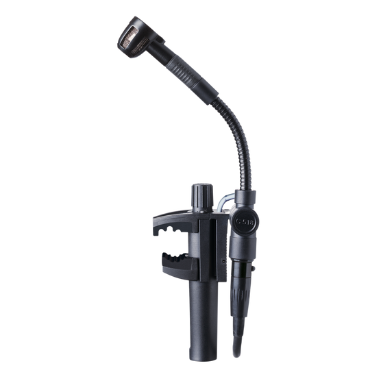 AKG 3064X00020 | C518 ML Professional miniature clamp-on condenser microphone with mini XLR to mini XLR cable and A400 adapter plate