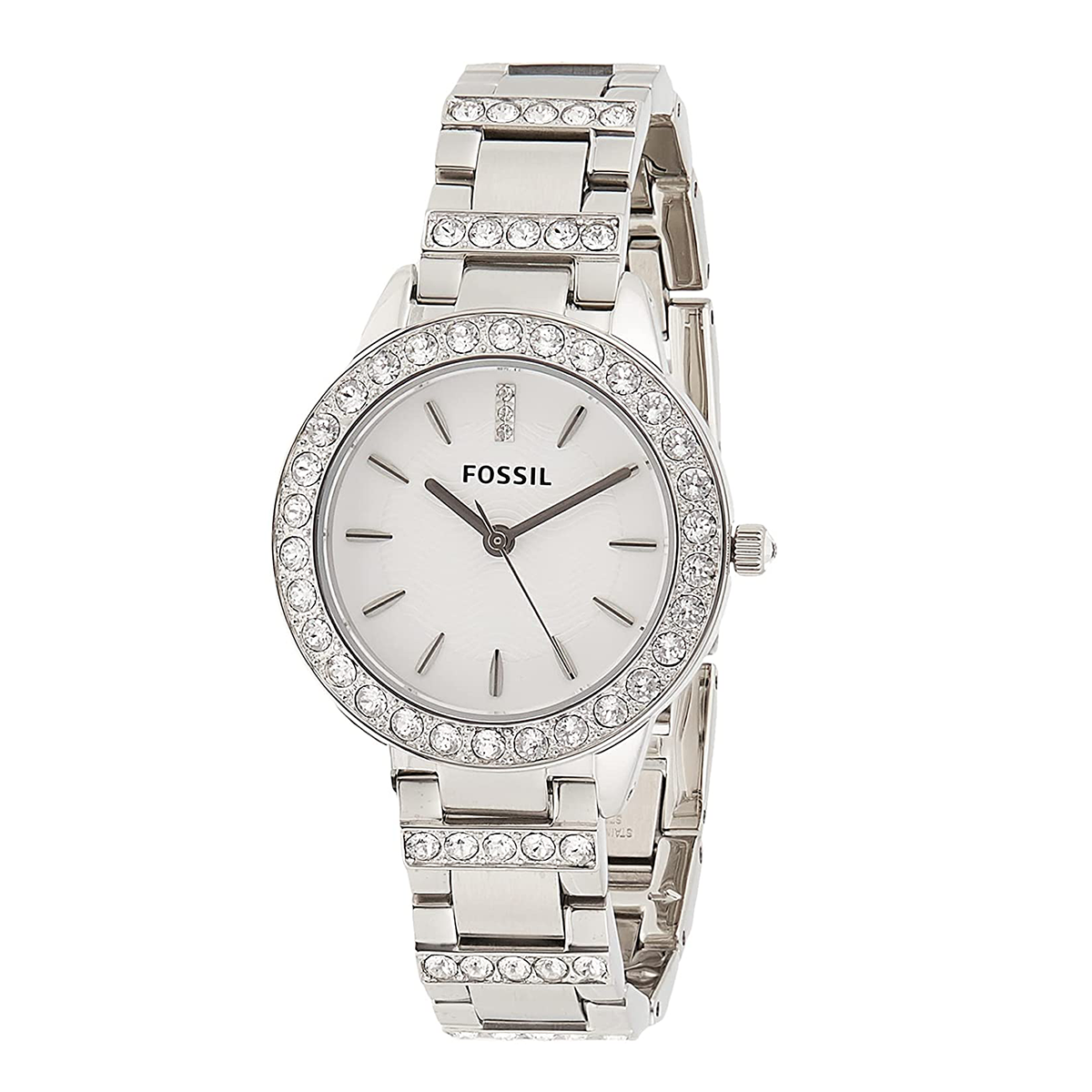 Fossil Analog watch for women with silver stainless steel dial – Porr&Sons