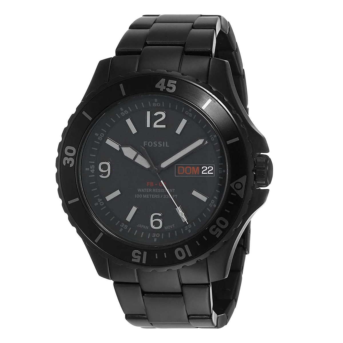 Fossil Analog watch with stainless steel black dial for men – Porr&Sons