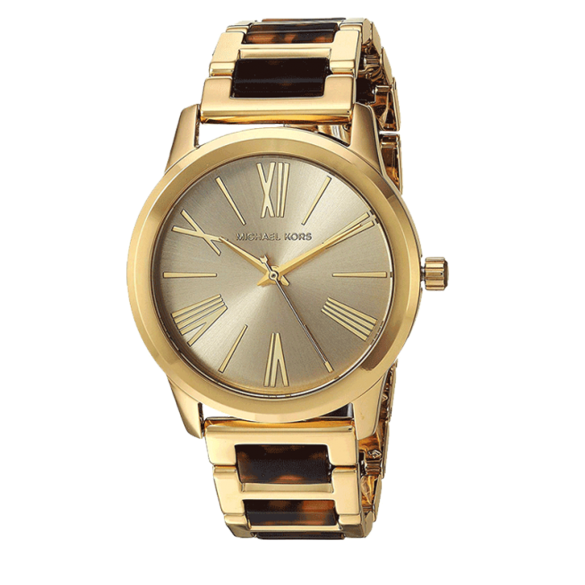 Michael Kors Gold and Brown mixed analog watch for women – Porr&Sons