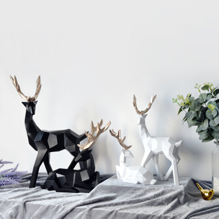 deer geometry ornaments home decor sculpture