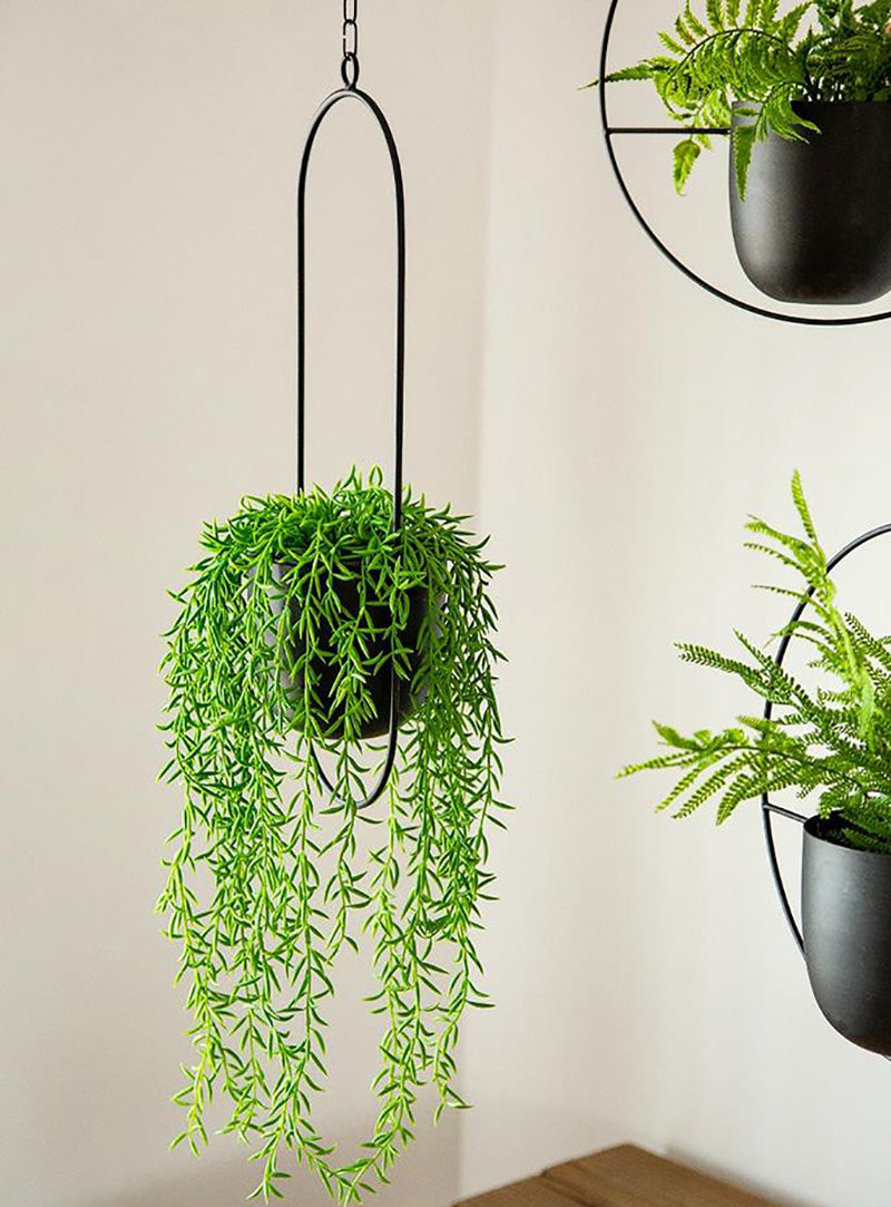 Nordic Modern Sleek Metal Hanging Plant Pot