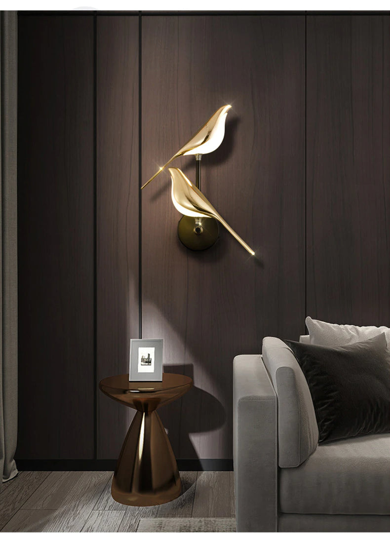 Nordic Elegant Bird Wall Light Bedside Lamo