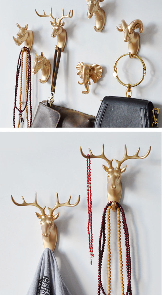 Decorative Animal Head Wall Hook, Home Decor