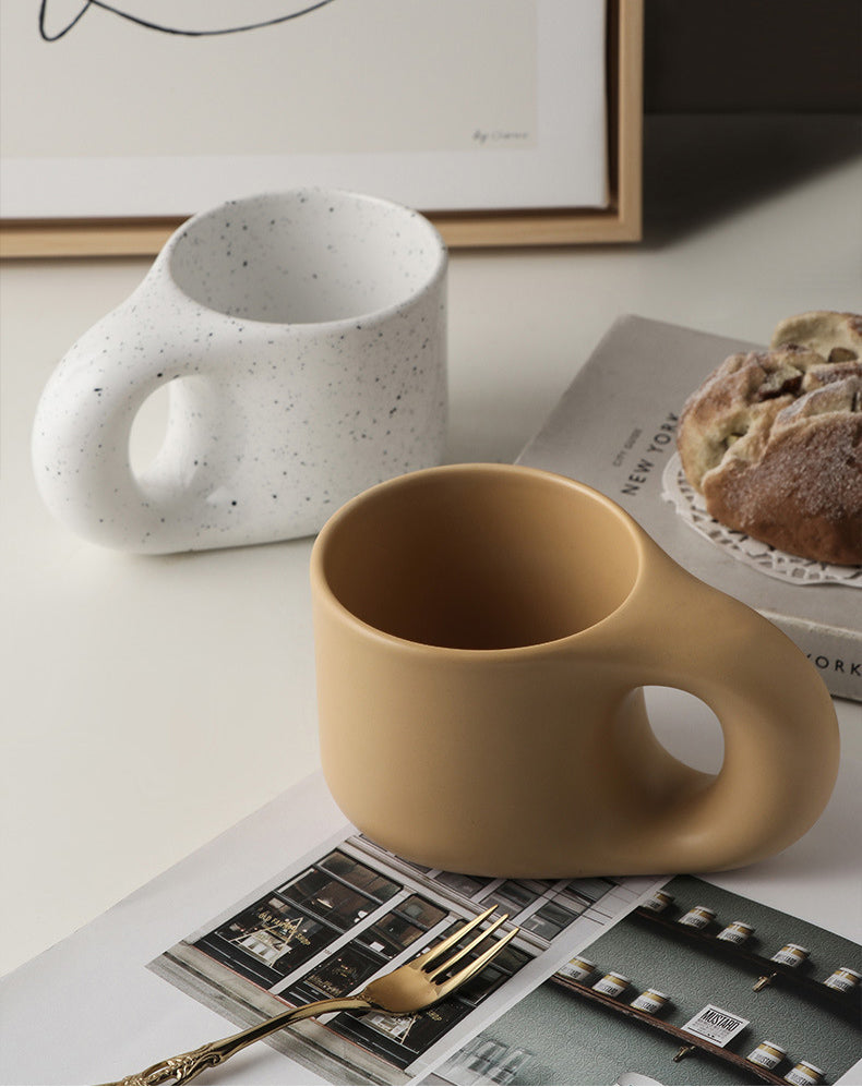 Artsy Ceramic Coffee Mug For Aesthetic Table Drinkware