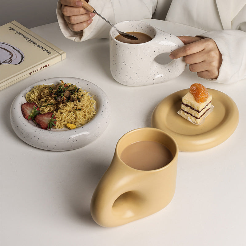 Artsy Ceramic Coffee Mug For Aesthetic Table Drinkware