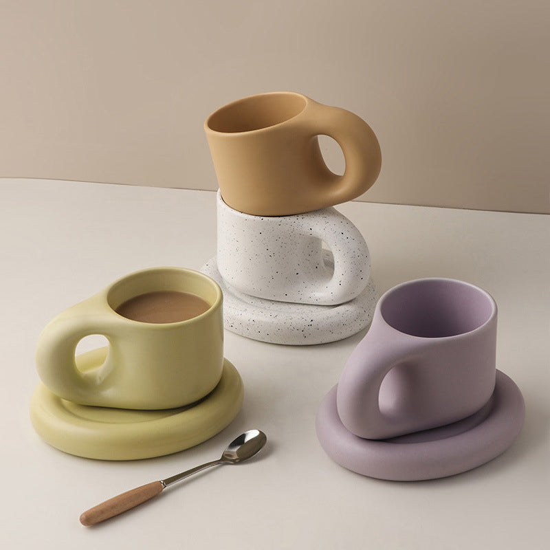 Artsy Ceramic Coffee Mug For Aesthetic Table Drinkware