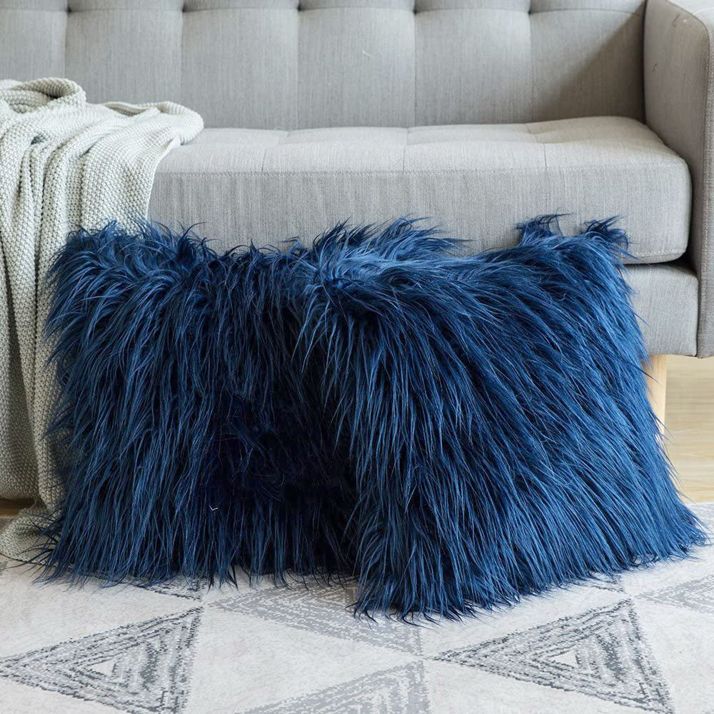 faux furry pillowcase