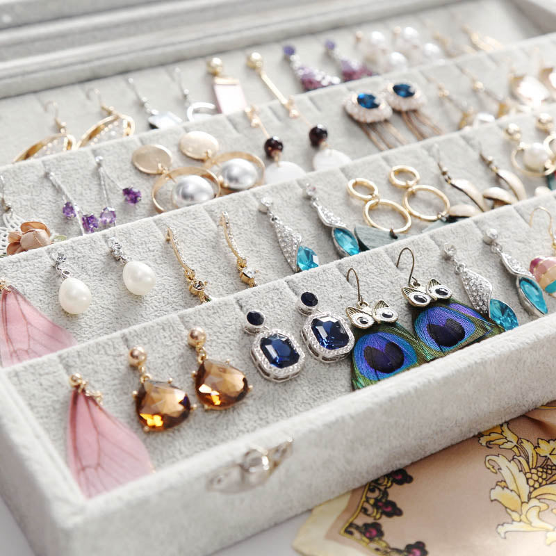 jewelry display storage box velvet