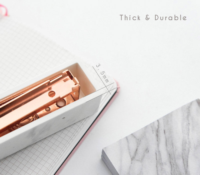 rose gold marble stapler