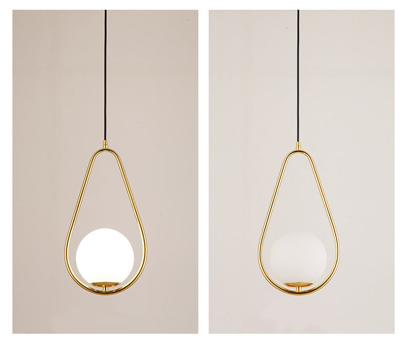 nordic gold round pendant light tear drop