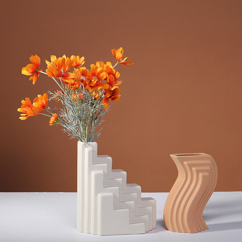 nordic abstract ceramic vase