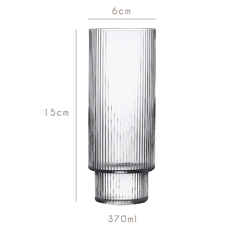 reeded glass tall cup