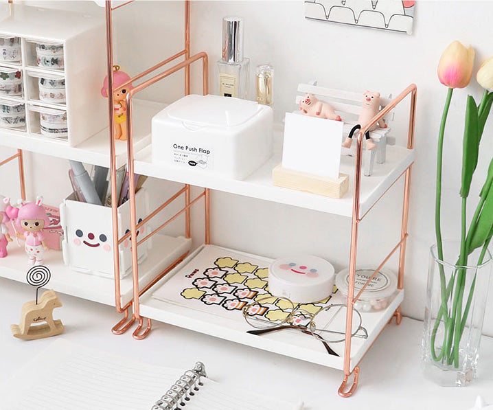 rose gold desk organizer