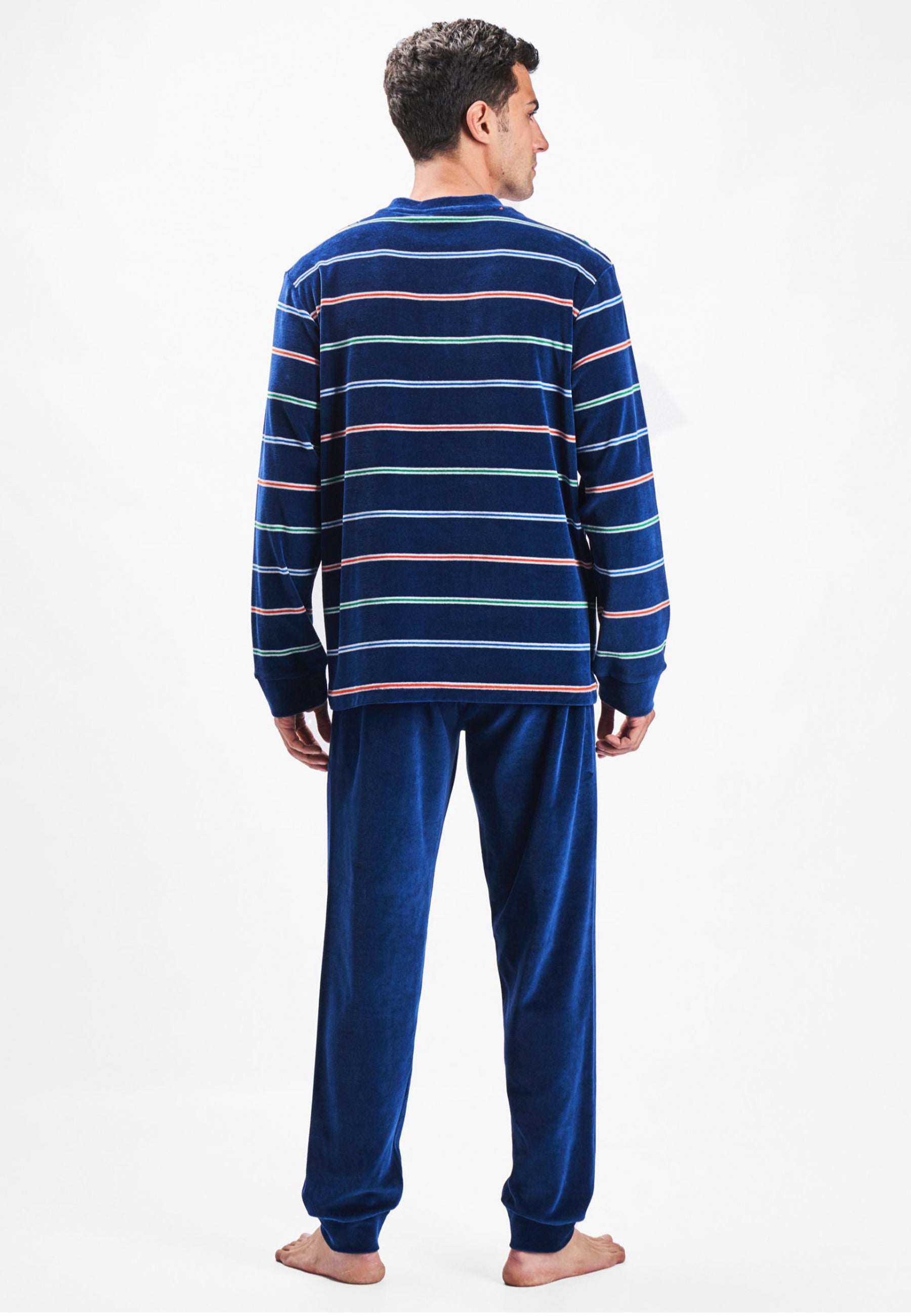 Prodigy Pijama Hombre Largo Terciopelo Azul, y - El ... | eBay